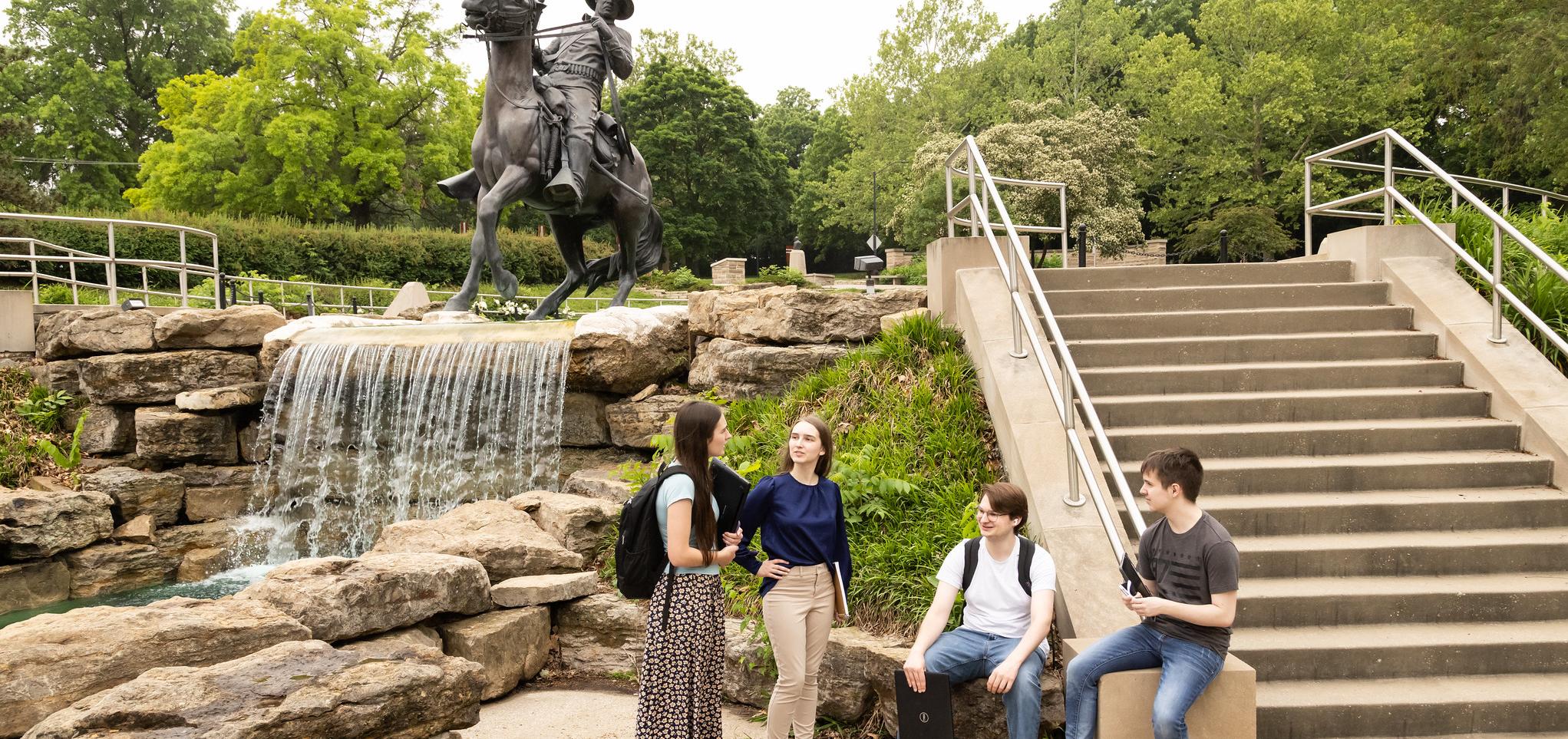 Students on Ft. Leavenworth campus